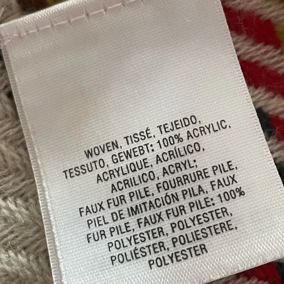 ANTHROPOLOGIE Olive Faux Fur Northbound Long Plaid Scarf - Picture 5 of 7